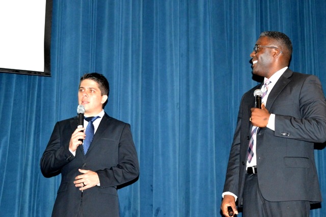 Os professores, Diogo Duarte Barbosa (CRC/RS e CRC/PA) e Vitor Maciel dos Santos (diretor de Assistência aos Municípios do TCM/BA.